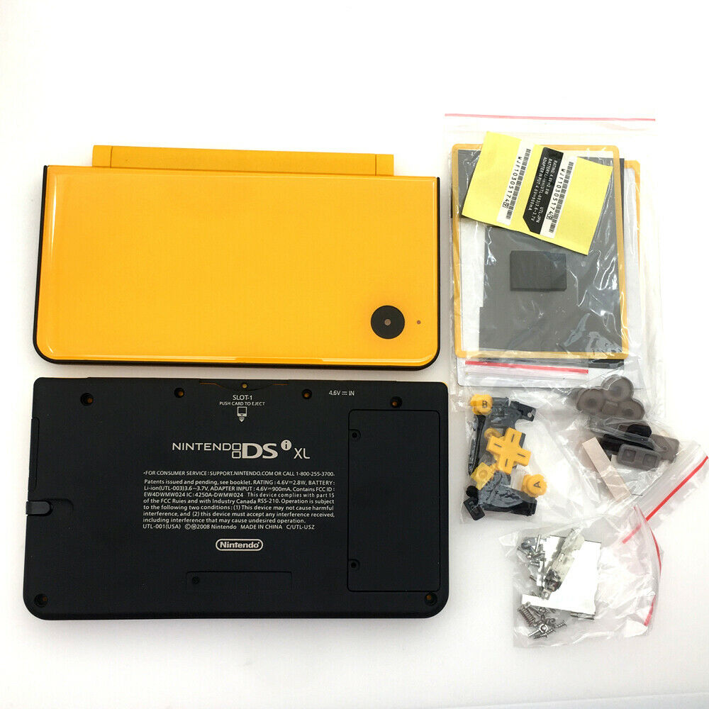 Yellow Housing Shell Case cover Replacement Repair Parts For Nintendo NDSi XL