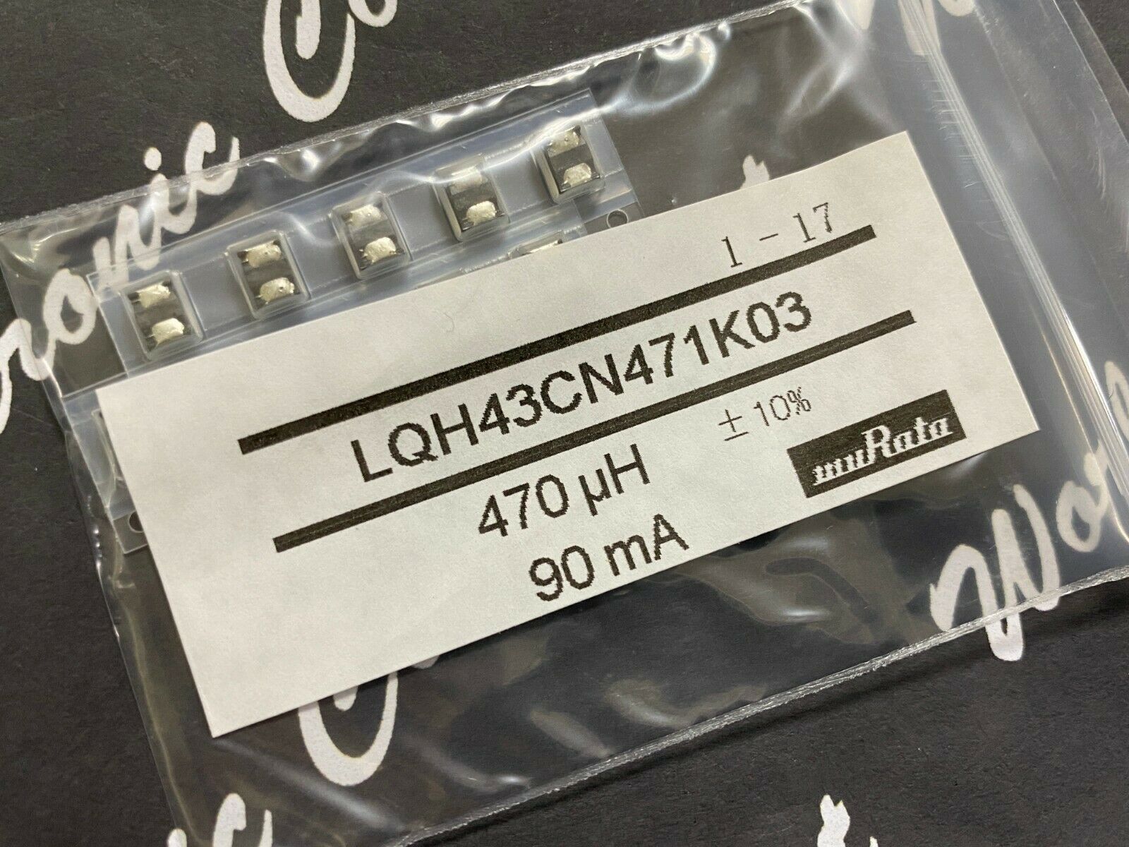10pcs - muRata LQH43CN471K03 470uH 90mA 10% SMD Inductor