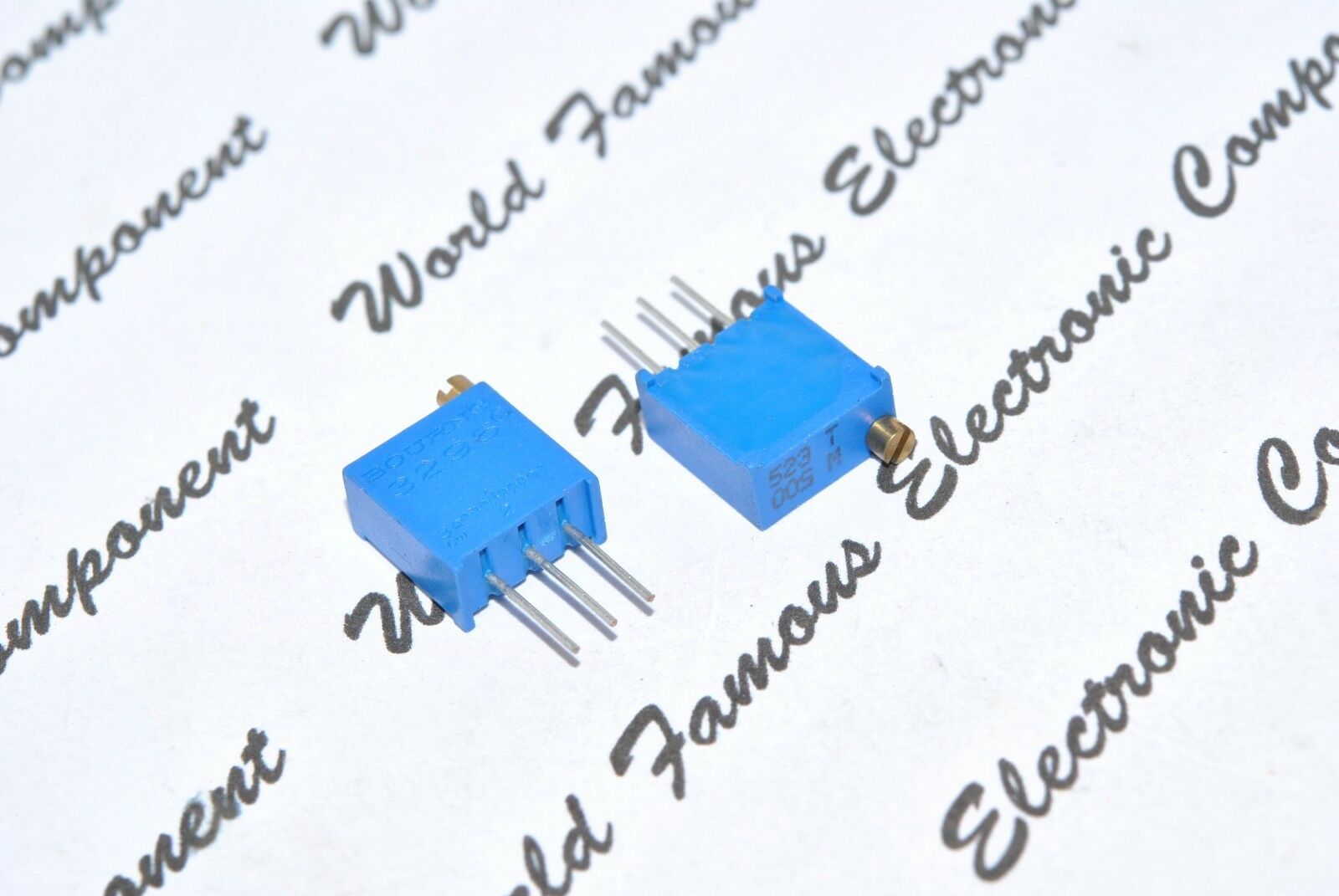 2pcs-BOURNS 50R (50 ohm) 3296W-1-500LF Multiturn 25 Turns Potentiometer/Trimmer