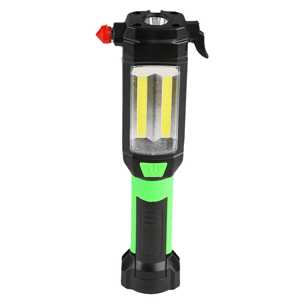 Magnetic Work Light COB LED Flashlight Rechargeable Zoomable Torch Lamp USB