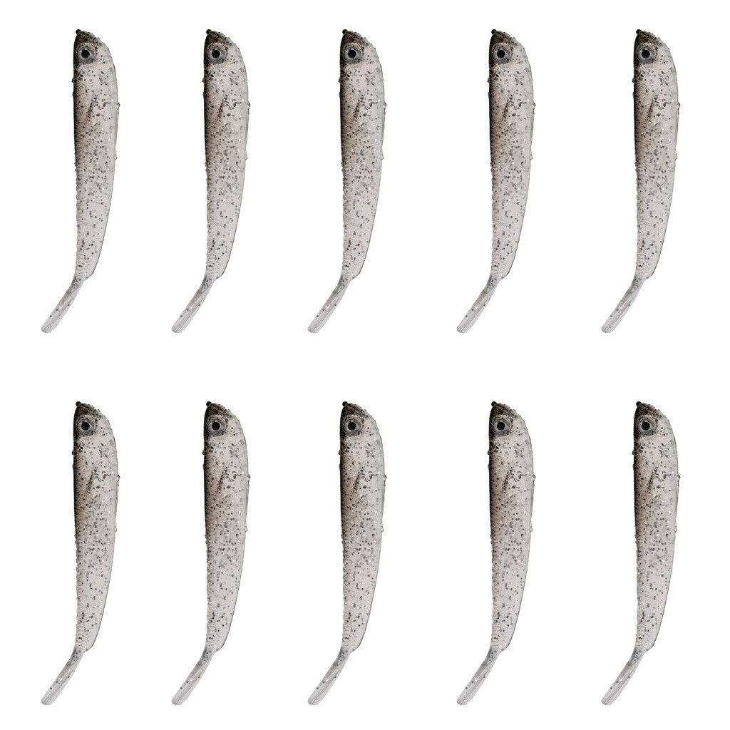 10 Pieces Soft Plastic Lure Tiddler Bait Bionic Bait Saltwater Fishing