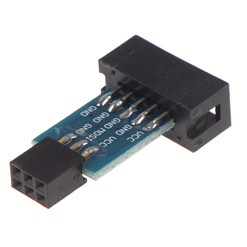 1Pc 10Pin To 6Pin Adapter Board For AVRISP USBASP STK500 Interface Conver ^PE WF