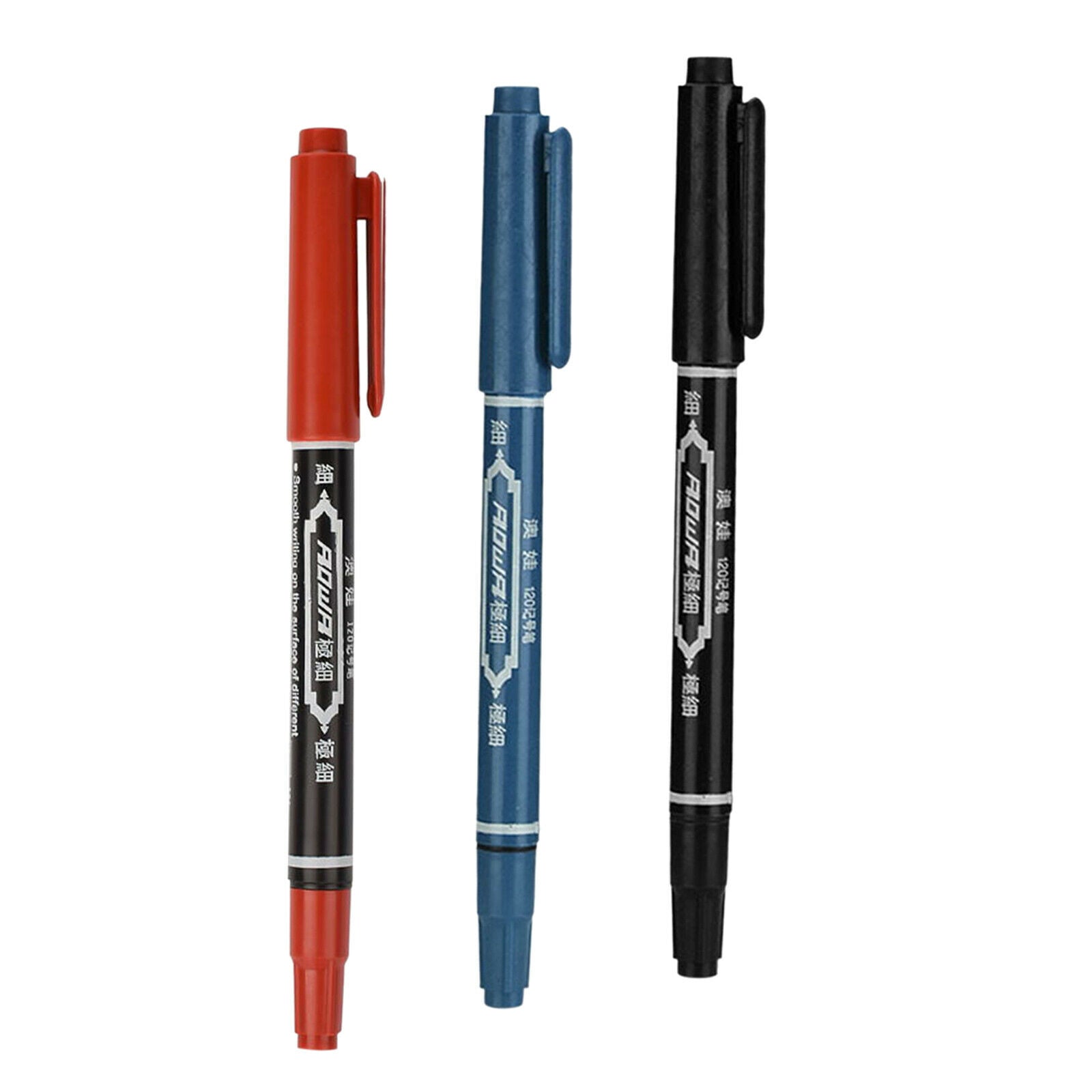 6 Pcs Double Ended /Piercing Skin Marking Pen with Fine & Thick Tip