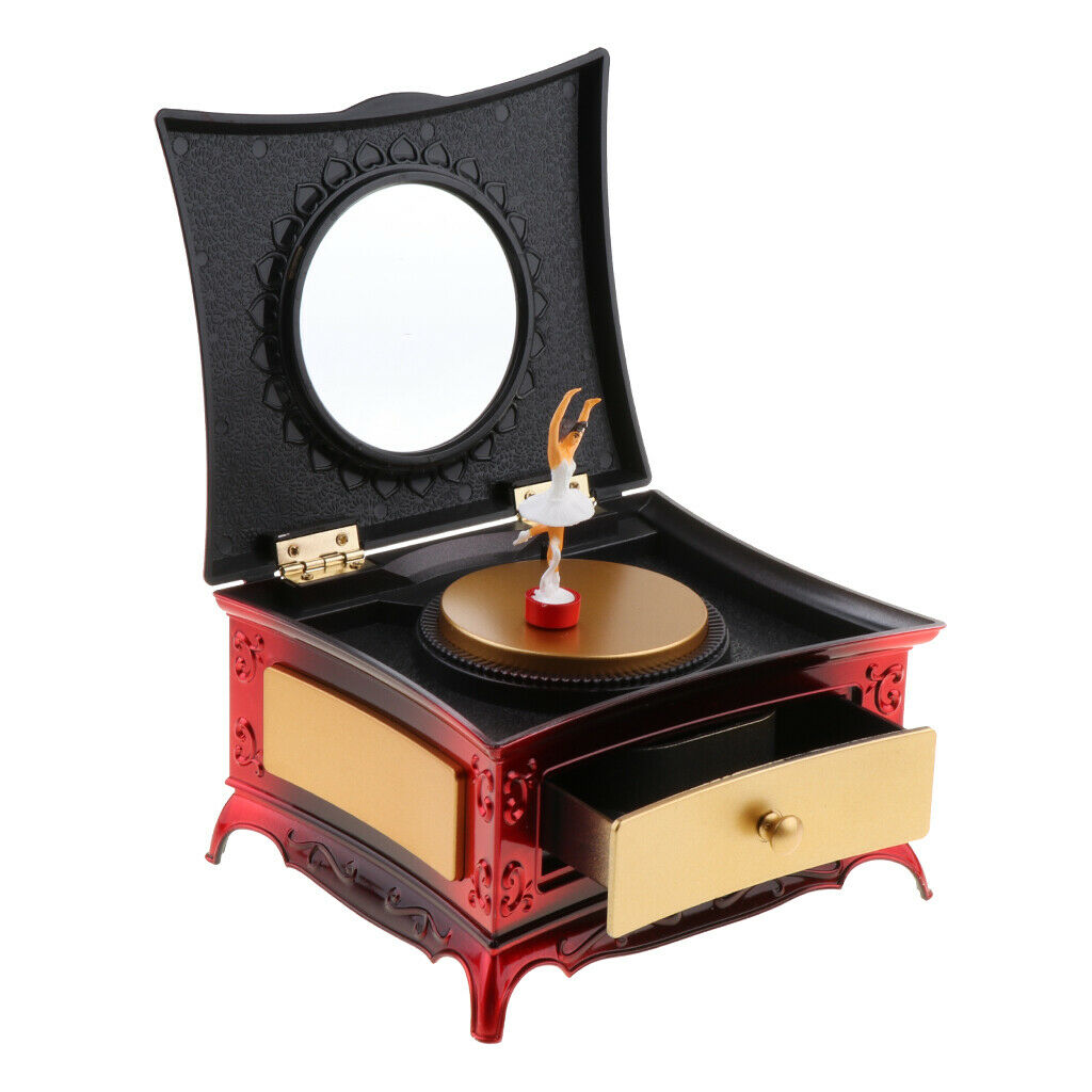 2pcs European-style Classical Creative Spinning Ballet Girl Music Box Music Box