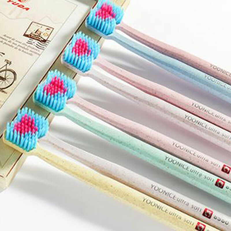 2pc Soft-bristle Heart Couple Brush Teeth Eco Friendly Adults Toothbru.l8