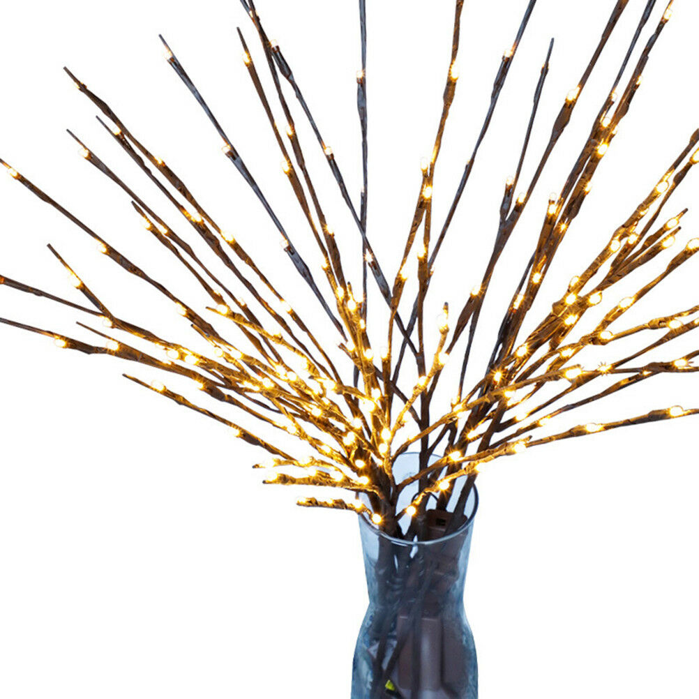 LED Willow Branch Lamp Floral Lights 20 Bulbs Home Christmas Party Garden.l8