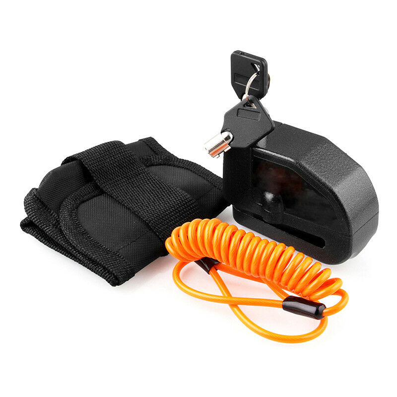 110DB Motorcycle Bicycle ATV Anti-theft Wheel Disc Lock Security Alarm Aluminum