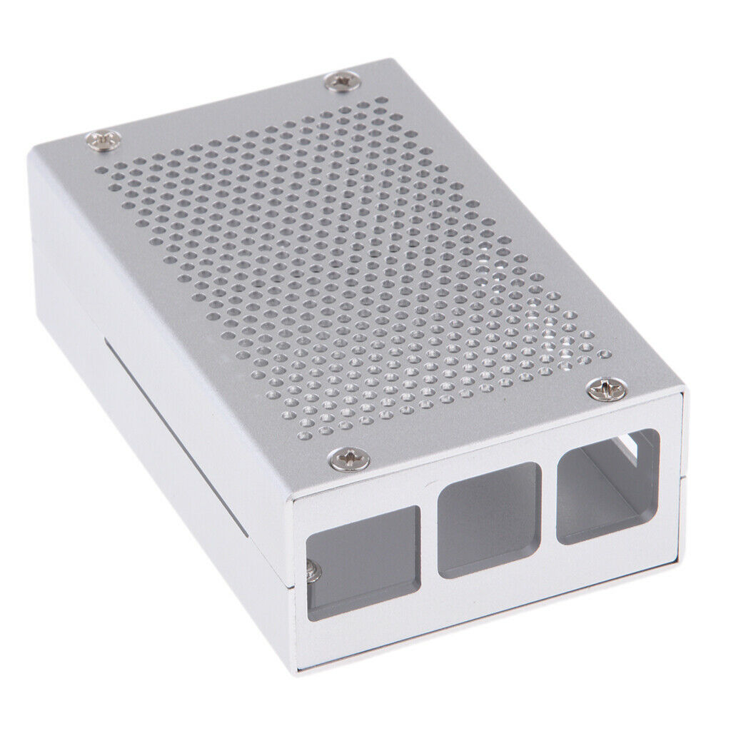 Aluminum Alloy Protective Case Enclosure Box For Raspberry Pi 2B 3B Gray