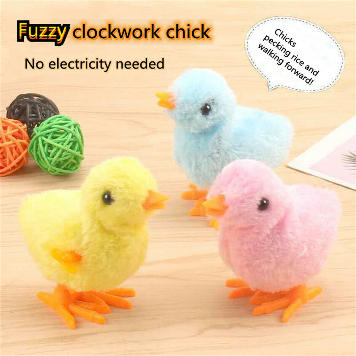 1pc Wind-up Hopping Jumping Chicken Clockwork Walking Children Kids Toys Random