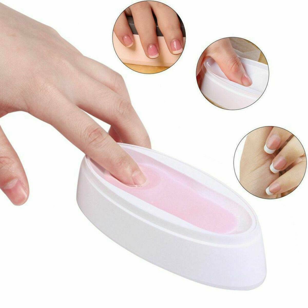 White Nail Dipping Powder French Tray Manicure Mould Nail Dip Container Salon