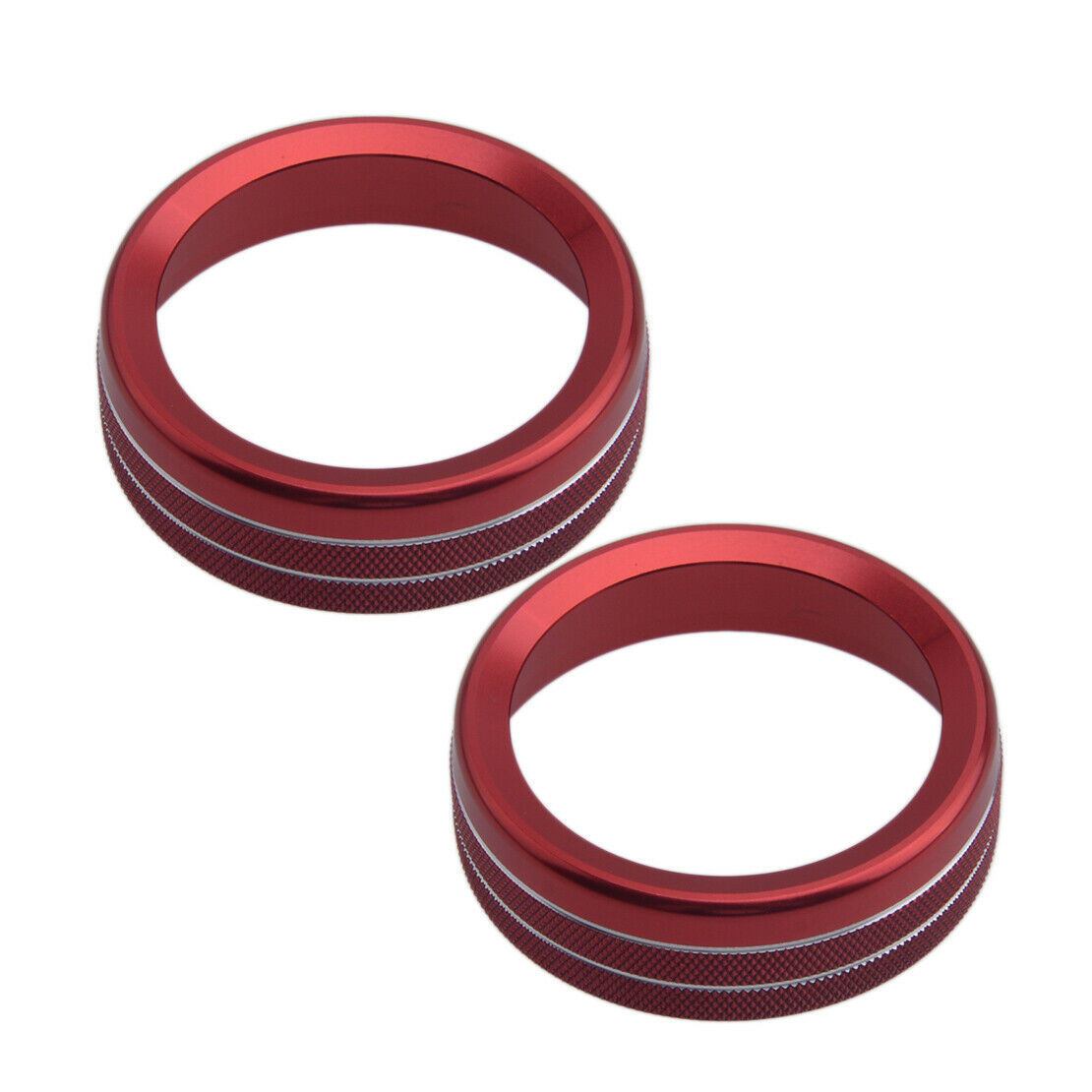 2x Car Air Conditioning Switch Knob Ring Cover Trim fit for Ford Mustang 2015-19