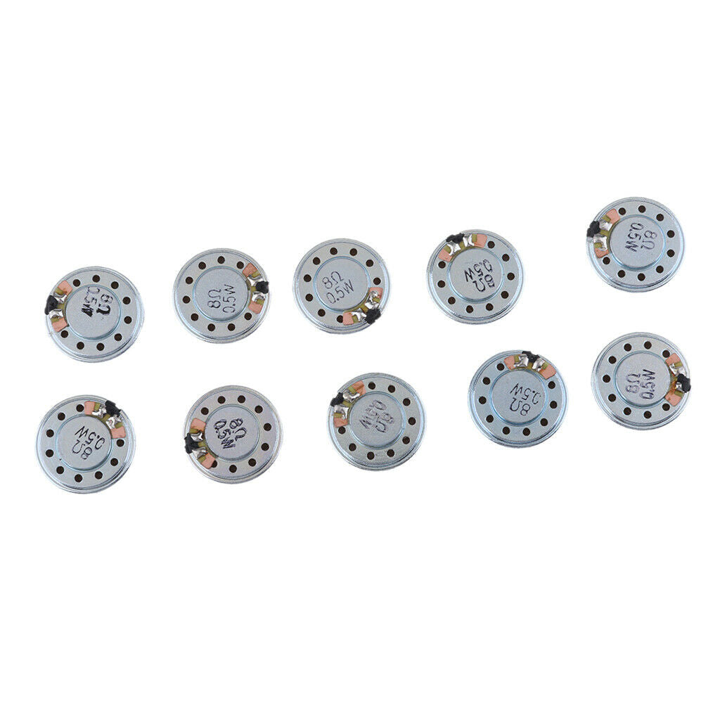 10 Pack 20mm 8ohm 0.5W Audio Speaker Stereo Woofer Loudspeaker Trumpet Horn