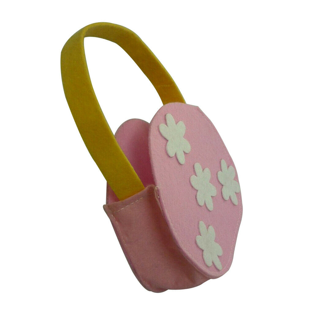 Non-woven Easter Candy Holder, Pouches Bags ,Candy Baskets Children Pink