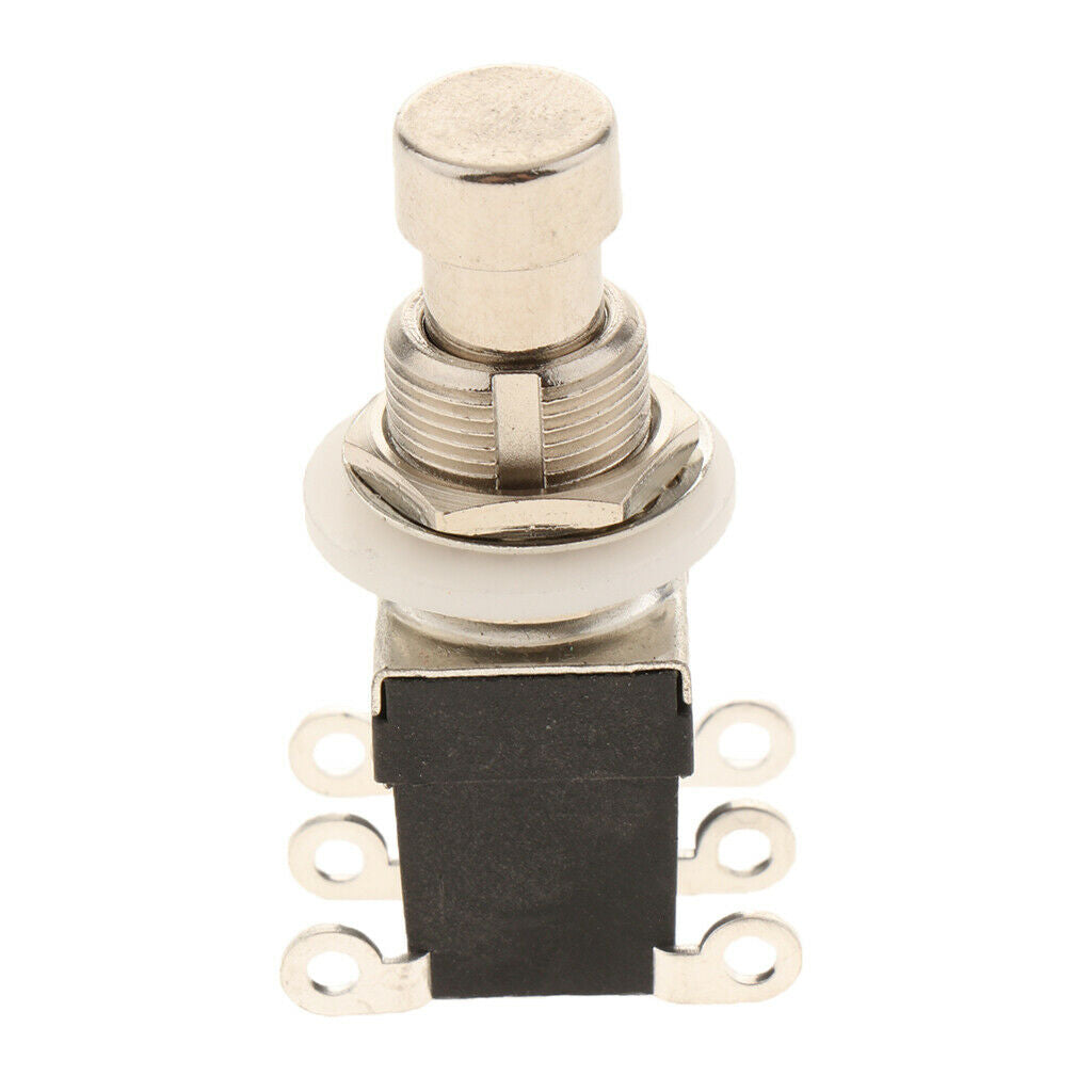 Iron Foot Switch Push Pin Guitar Effects Pedal Electric Button Black 6 Pins 3PDT