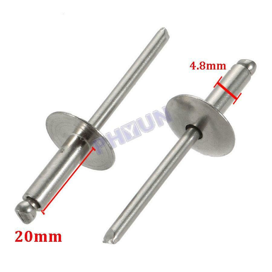 150X Large Size Aluminum Rivets 0.19"X0.79" Half-round Head Rivet Universal