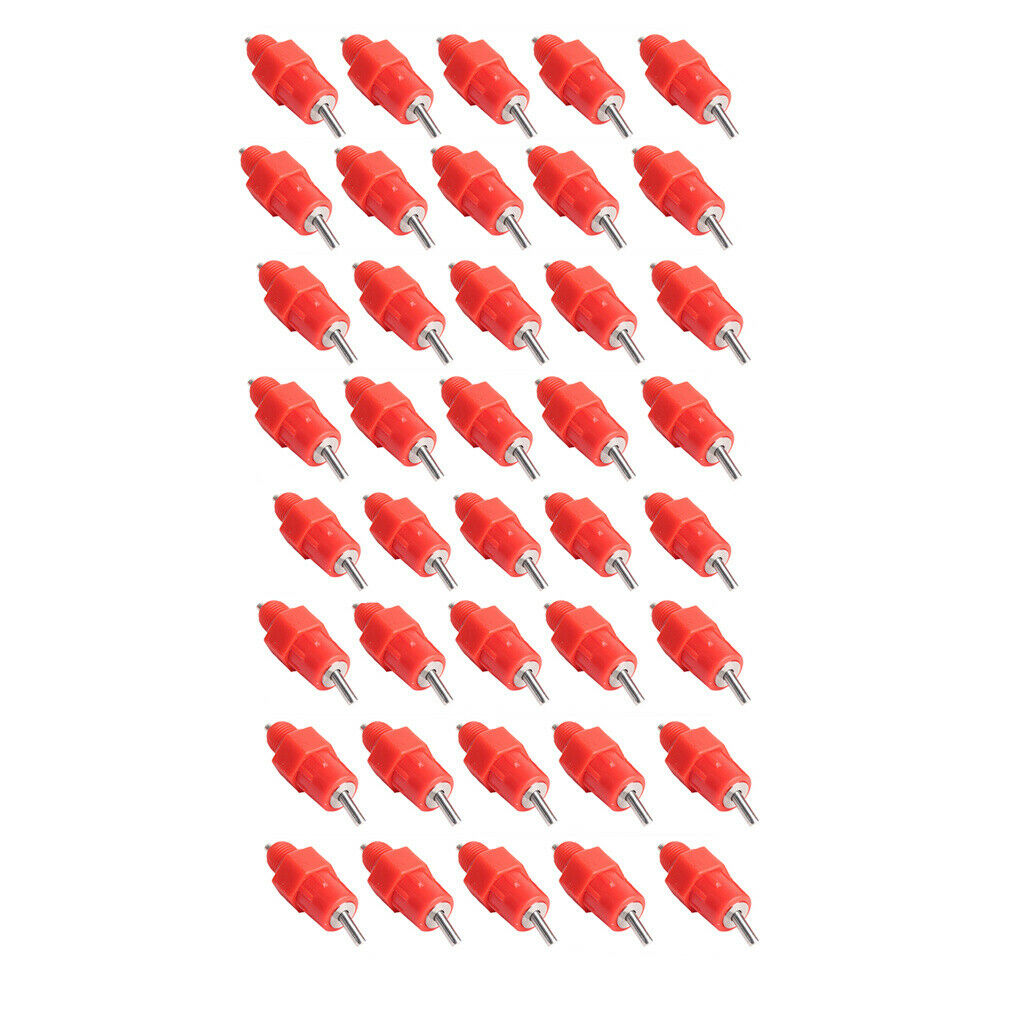 40Set nipple 360 degree water nipple poultry drinker for pigeon chickens