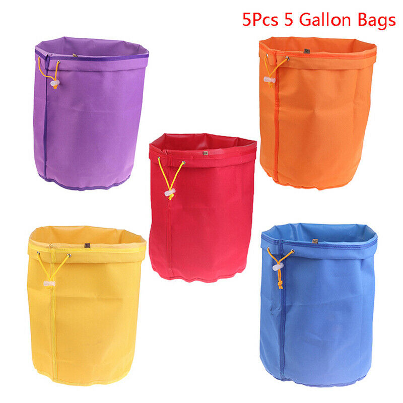 5 Pcs 5 Gallon Bags Filter Bubble Bag Garden Grow Extraction Bags Plant Gro CH