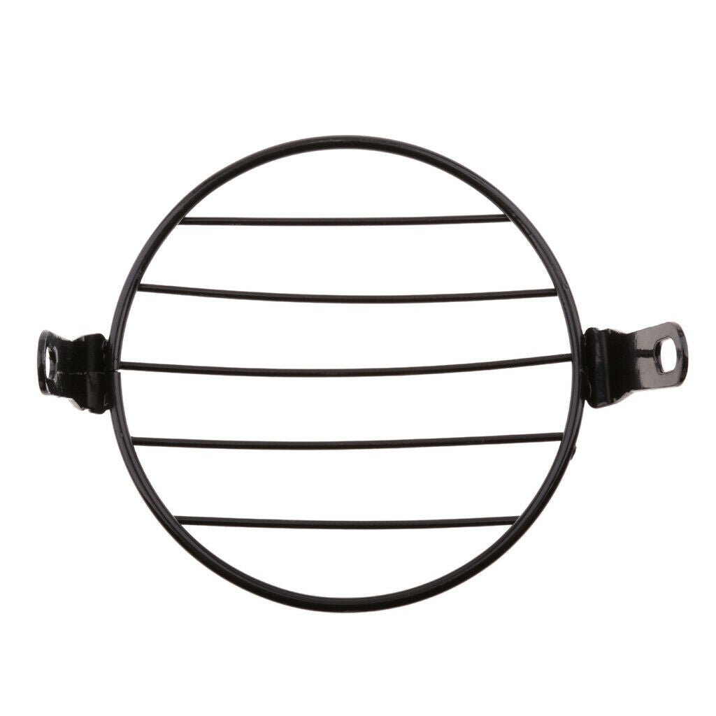 6.7" Retro Black Motorcycle Headlight Grill Bezel Cover Headlight Bezel