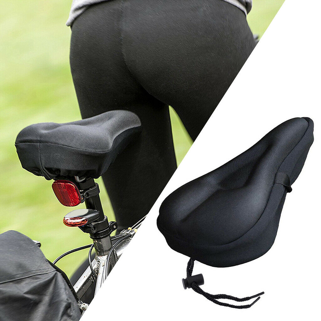 Shock Absorb Bike Seat Cover Bicycle Soft Gel Saddle Cushion Accessories