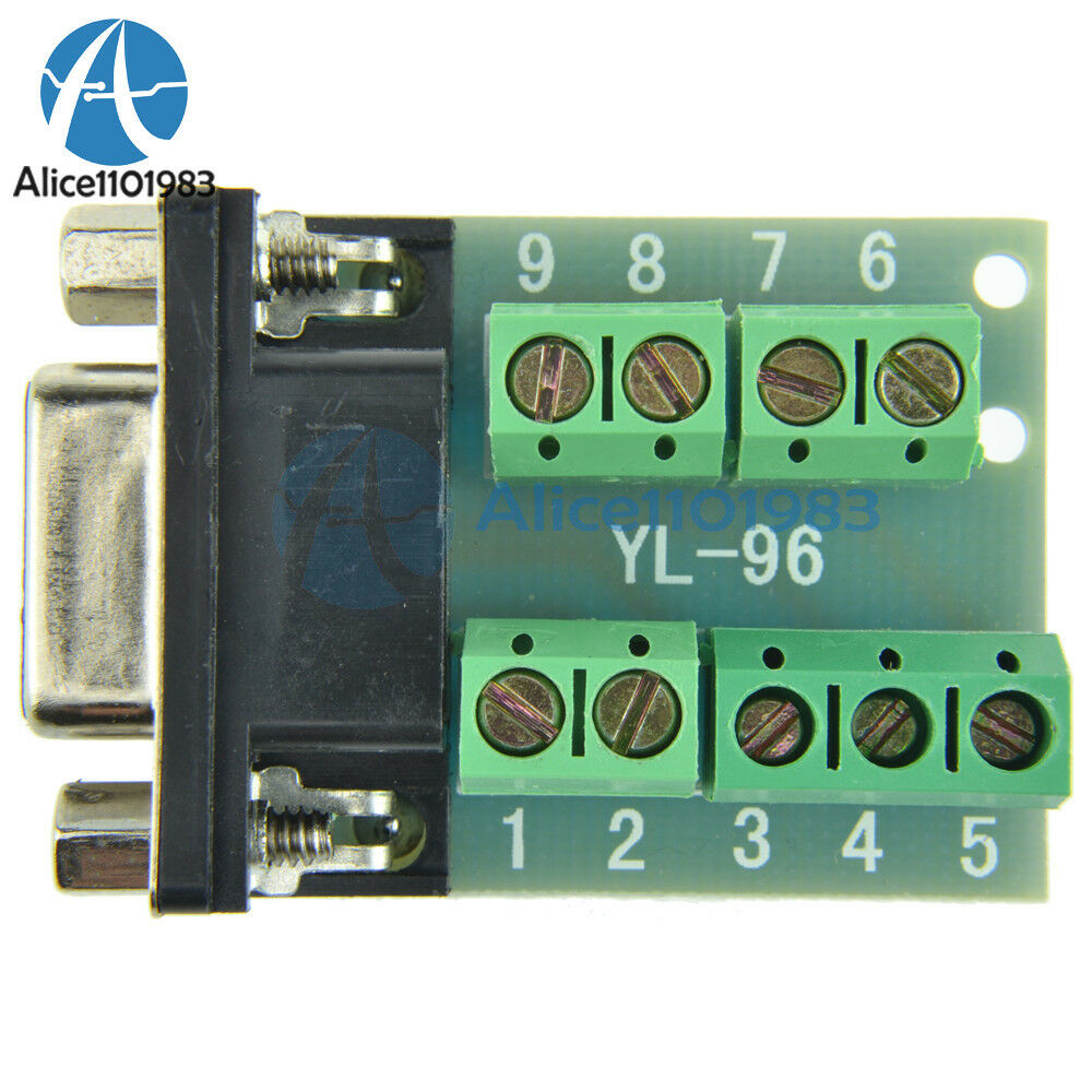 2X DB9 connector female adapter signals Terminal module RS232 Serial to Terminal