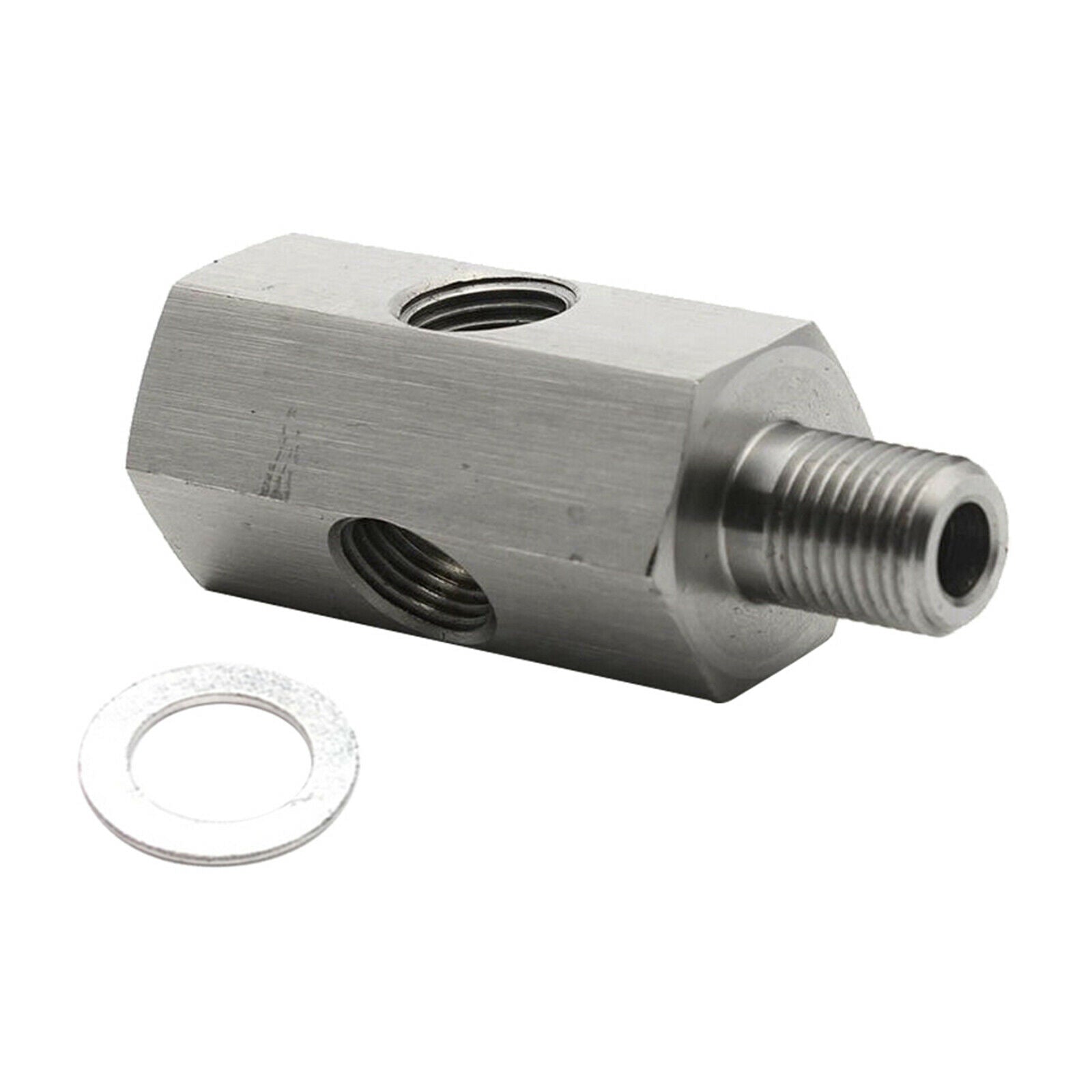 Stainless Steel 1/8in BSPT Oil Pressure Sensor Tee to NPT Adapter Parts