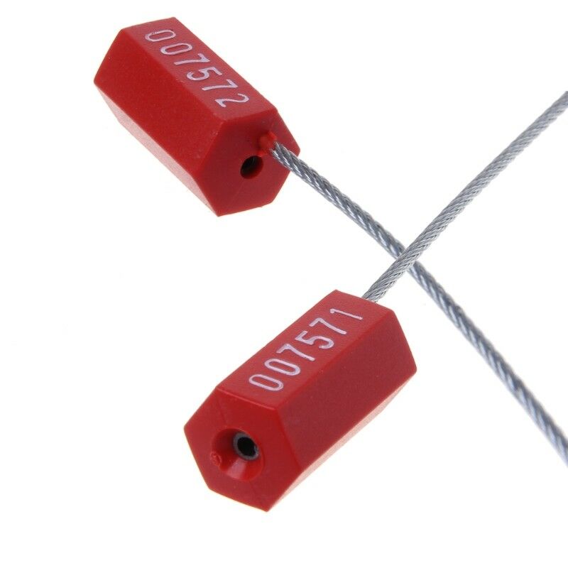 10PCS Pull Tight Wire Truck Seals Locks Security Aviation Steel Wire Cable Seals