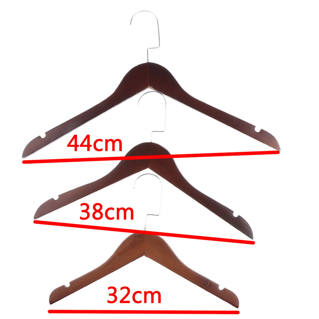 5 Pieces Wooden Hangers Coat Suit Garment Clothes Wardrobe Wood Hangers Kids