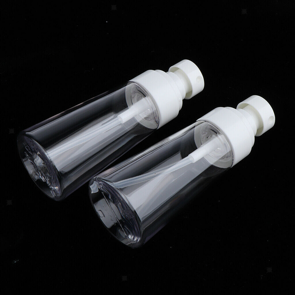 2 Travel Refillable Fine Mist Perfume Atomizer Pump Spray Empty Bottle 60ml