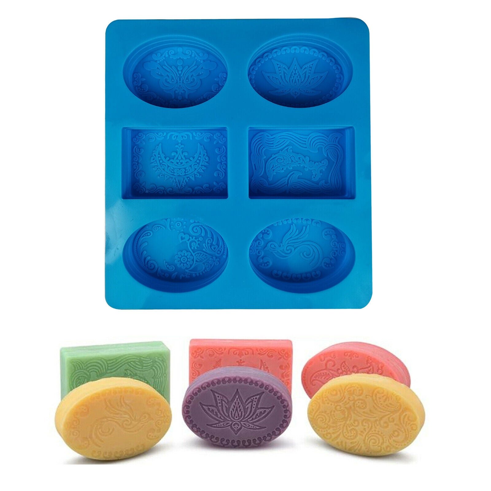 Silicone Soap Mold for Soap Making Craft Cake Baking Muffin Brownie BPA Free