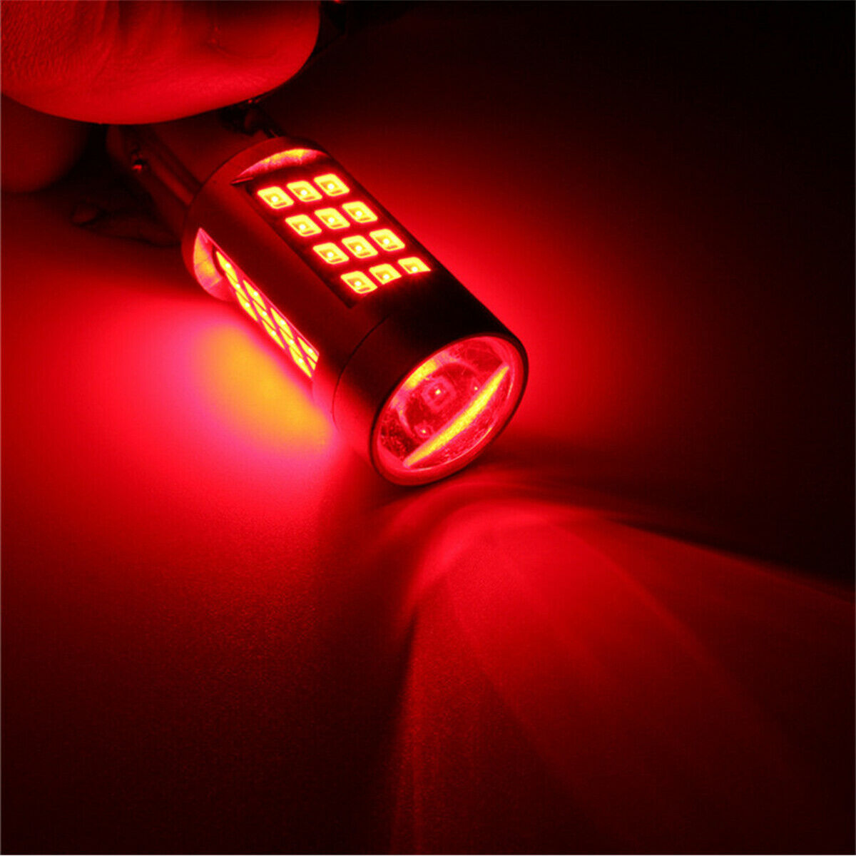 2X 1157 30SMD LED Red Flash Strobe Blinking Alert Safety Brake Tail Stop Light