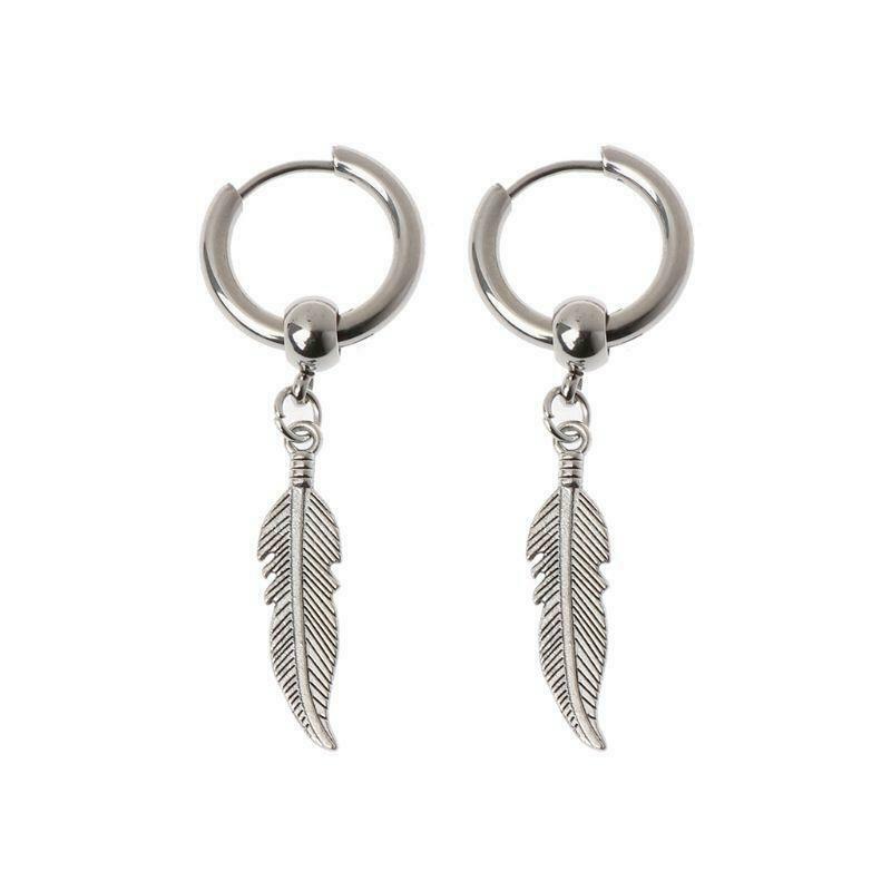 Korean Jewelry Hip Hop kpop Drop Earrings Leaf Pendant Dangle Chain Earrings
