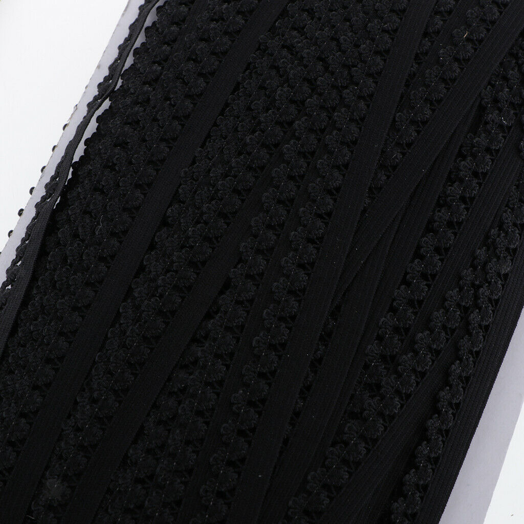 2pcs 13mm Crown Elastic Lace Trim Sewing for Dress Skirt 50 Yards/each