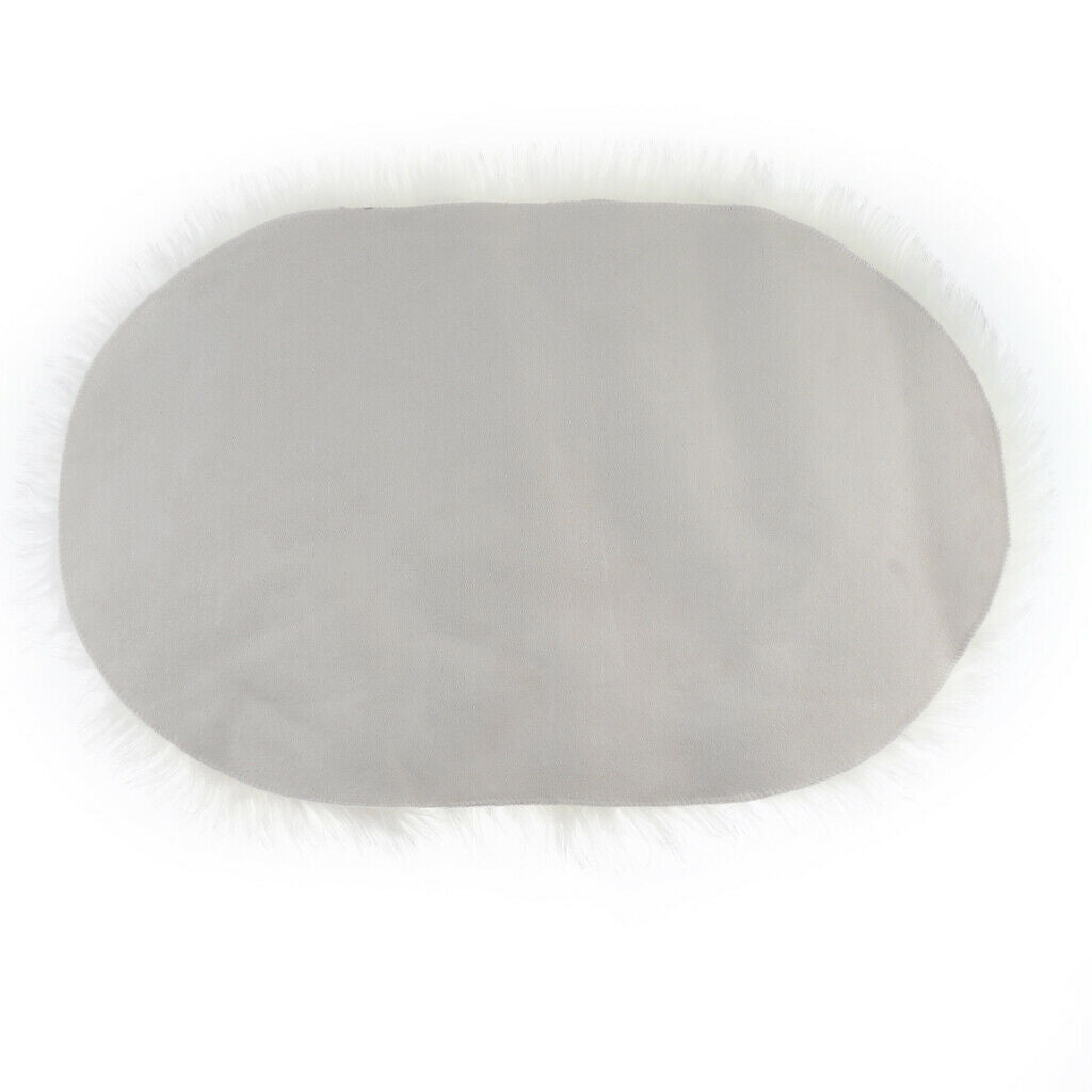 1 Pair Soft Artificial Wool Area Rugs for Bedside Floor Mat Plush Sofa Cover