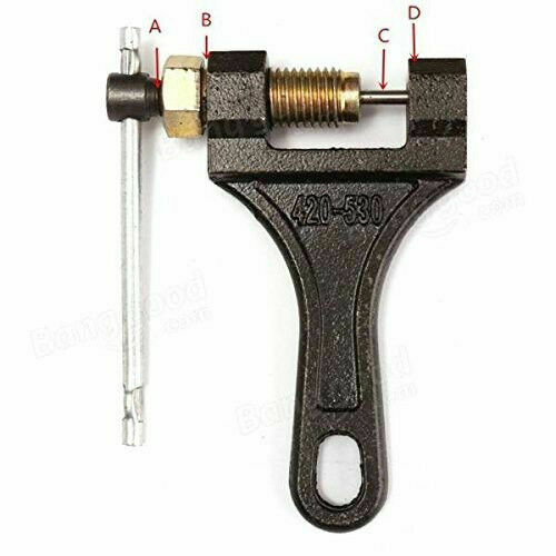 Motorcycle ATV Roller Chain Splitter Cutter Breaker Tool 420 428 520 525 528 530