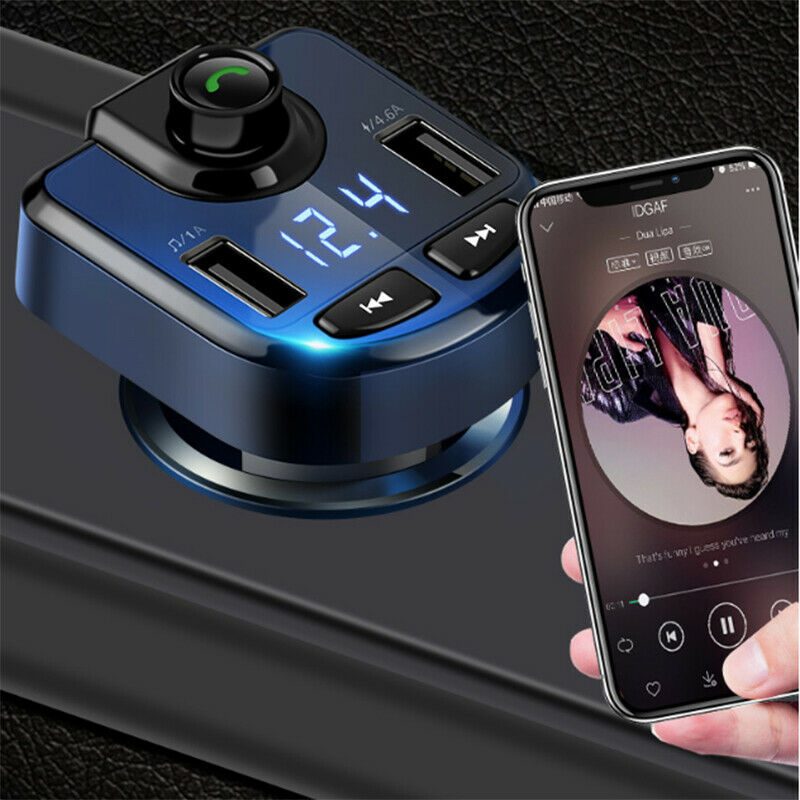 12V/24V Car Trucks Bluetooth Receiver MP3 Player Cigarette Lighter USB Charger