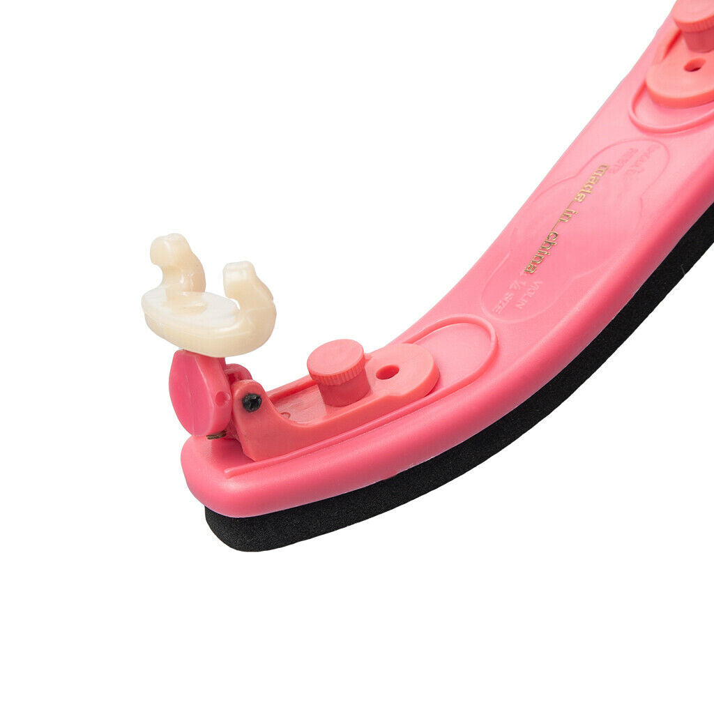 2 Pieces 1:2 1:4 Violin Shoulder Pads Plastic Pads Holder Pink for Violin