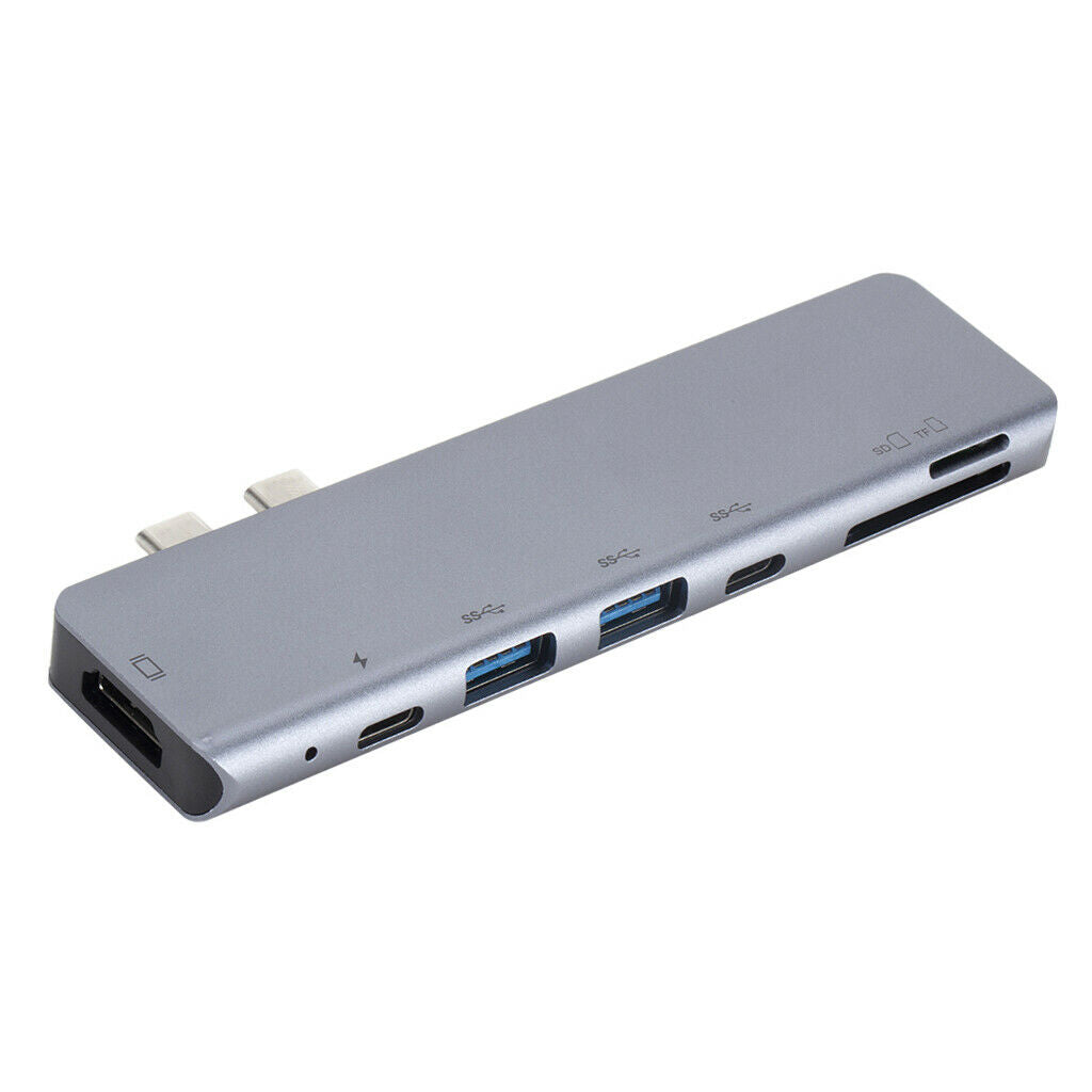 7 In 1 Type-C To   Adapter, USB C Male, TF Card, SD Card, USB C Female For