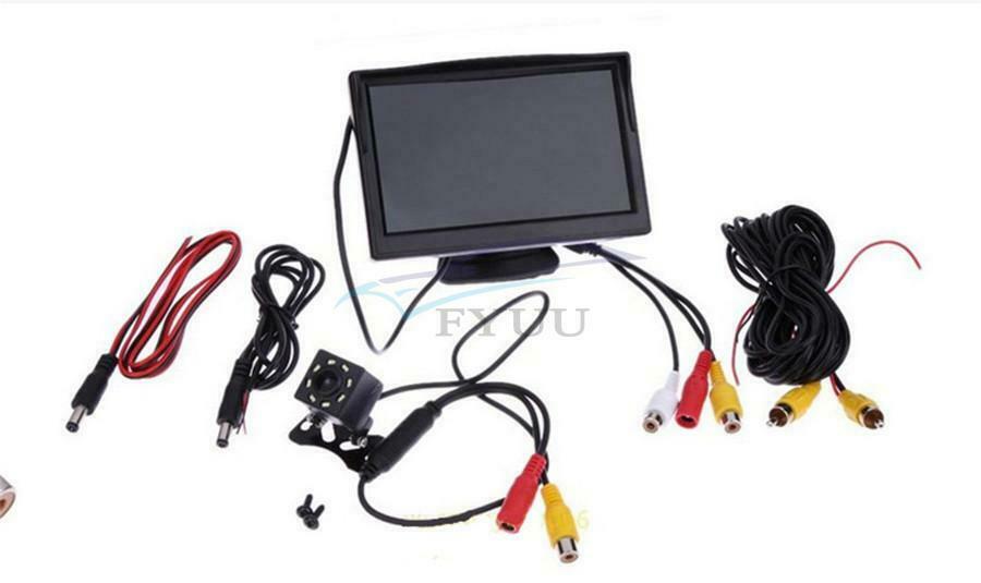 12V 800×480P 2 Ways Night Vision Car Rear View Backup Camera TFT-LCD Monitor Set