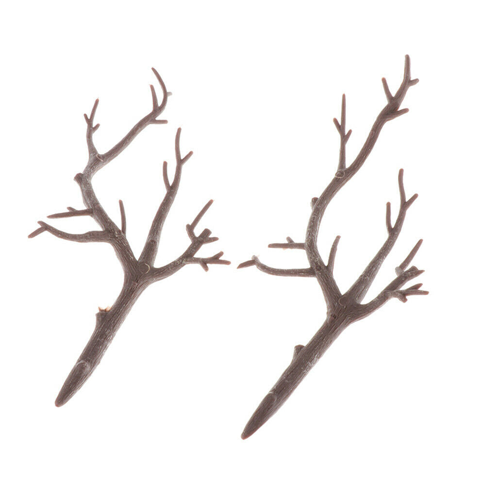 Prettyia 10Pcs Deer Antlers on Rustic Wooden Table Art Decor for Christmas