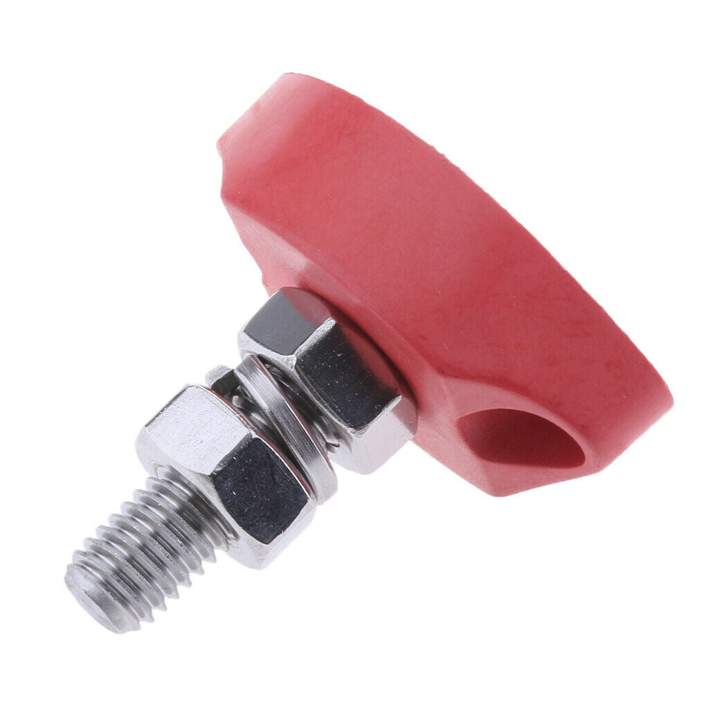 Red Junction Block Power Post Set Insulated Terminal Stud 6mm Stainless Steel