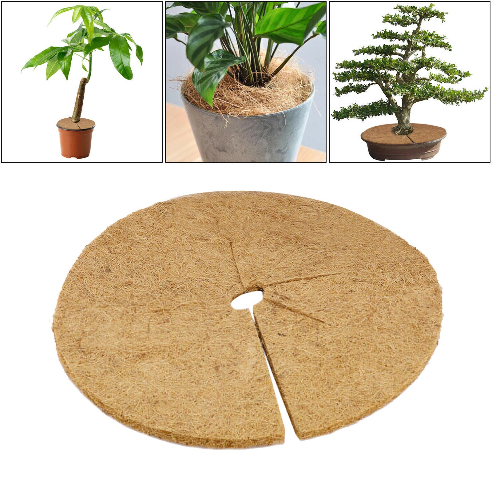Natural Coconut Coir Fiber Mulch Mat Disc Tree Frost Control Eco-Friendly