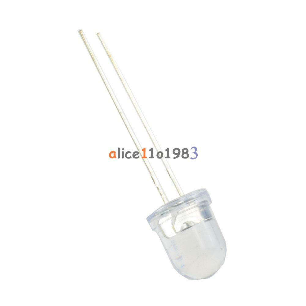100PCS Round 8MM White Water Clear LED Light Diodes Leds Lamp Bulb Kit