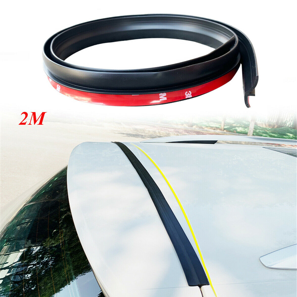2M Dustproof Wear Resistance Rubber Trunk Seal Strip For SUV/MPV/Hatchback Car