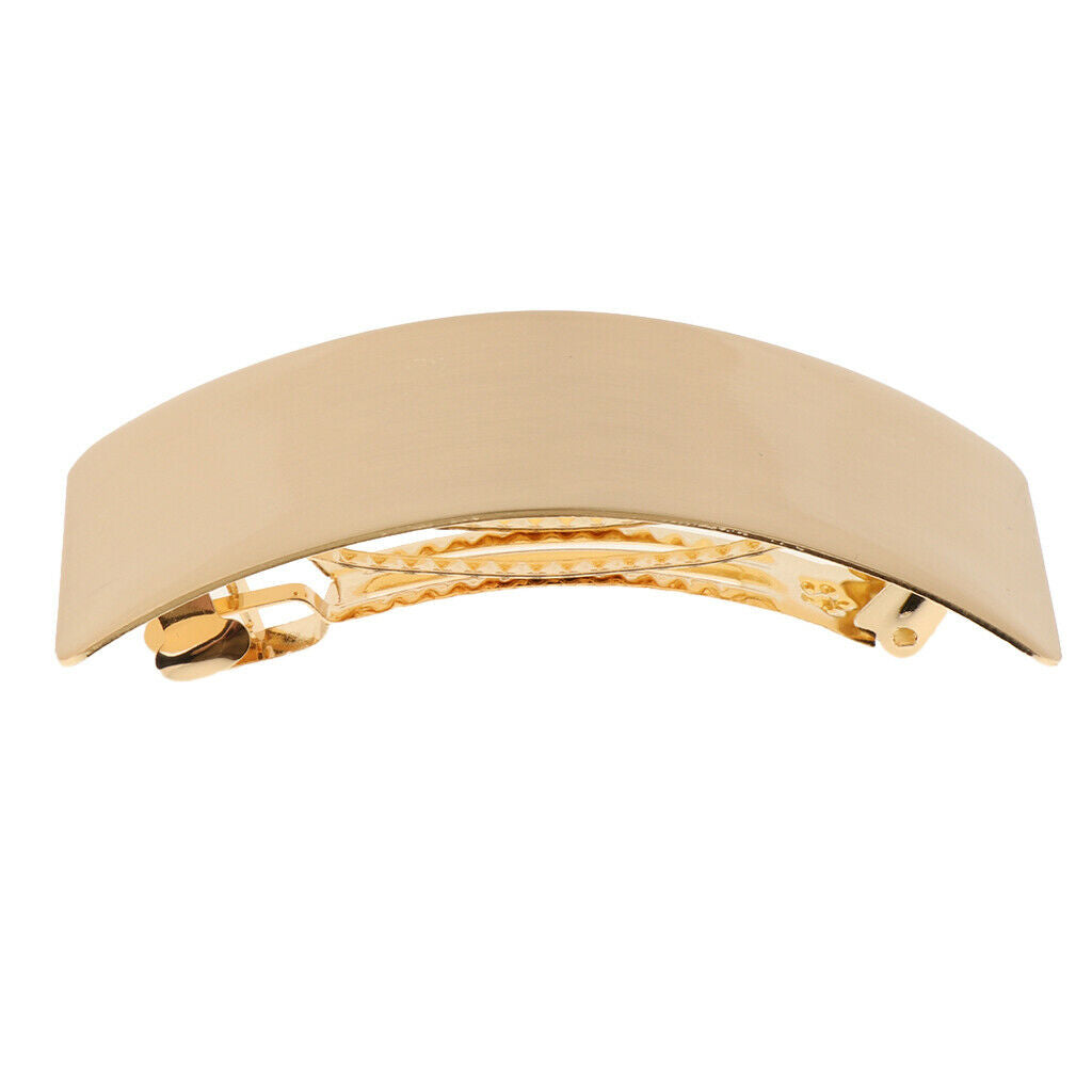 2 Large Rectangle French Hair Barrette Automatic Spring Clip Ponytail Holder