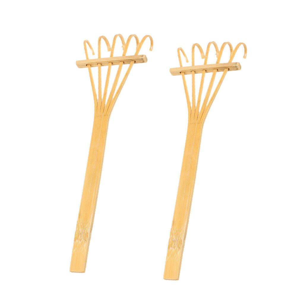 Natural Wooden Rake for ZEN Garden Sand Home Ornament Accessory 2Pcs