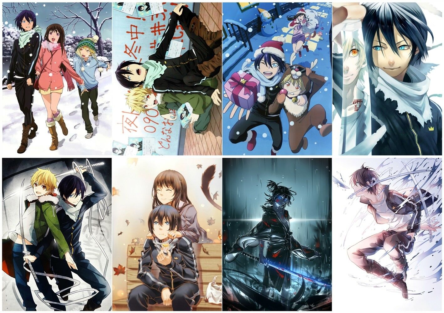 Anime Noragami Polypropylene 8 Pieces Posters Wall Poster A3-poster