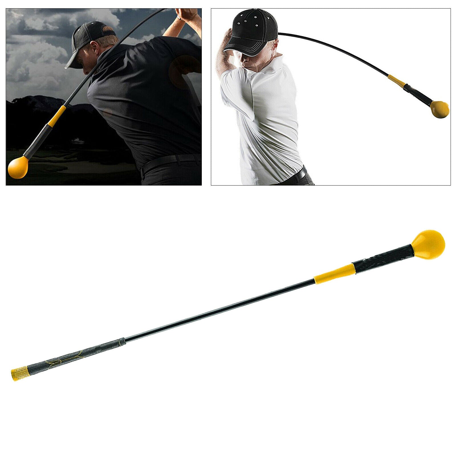 47" Indoor Golf Swing Trainer Whip Training Aid Whip Stick Golf Aid Practice