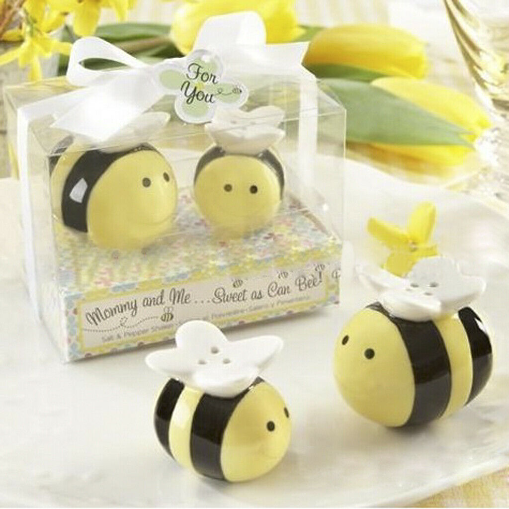Ceramic   Shakers Cute Honey bee Design Wedding Favors Gift Wrapped
