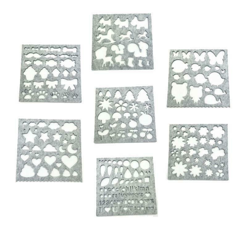 7pcs Wool Felt Mold Needle Felting DIY Craft Stencil Applique Handicraft Shaping