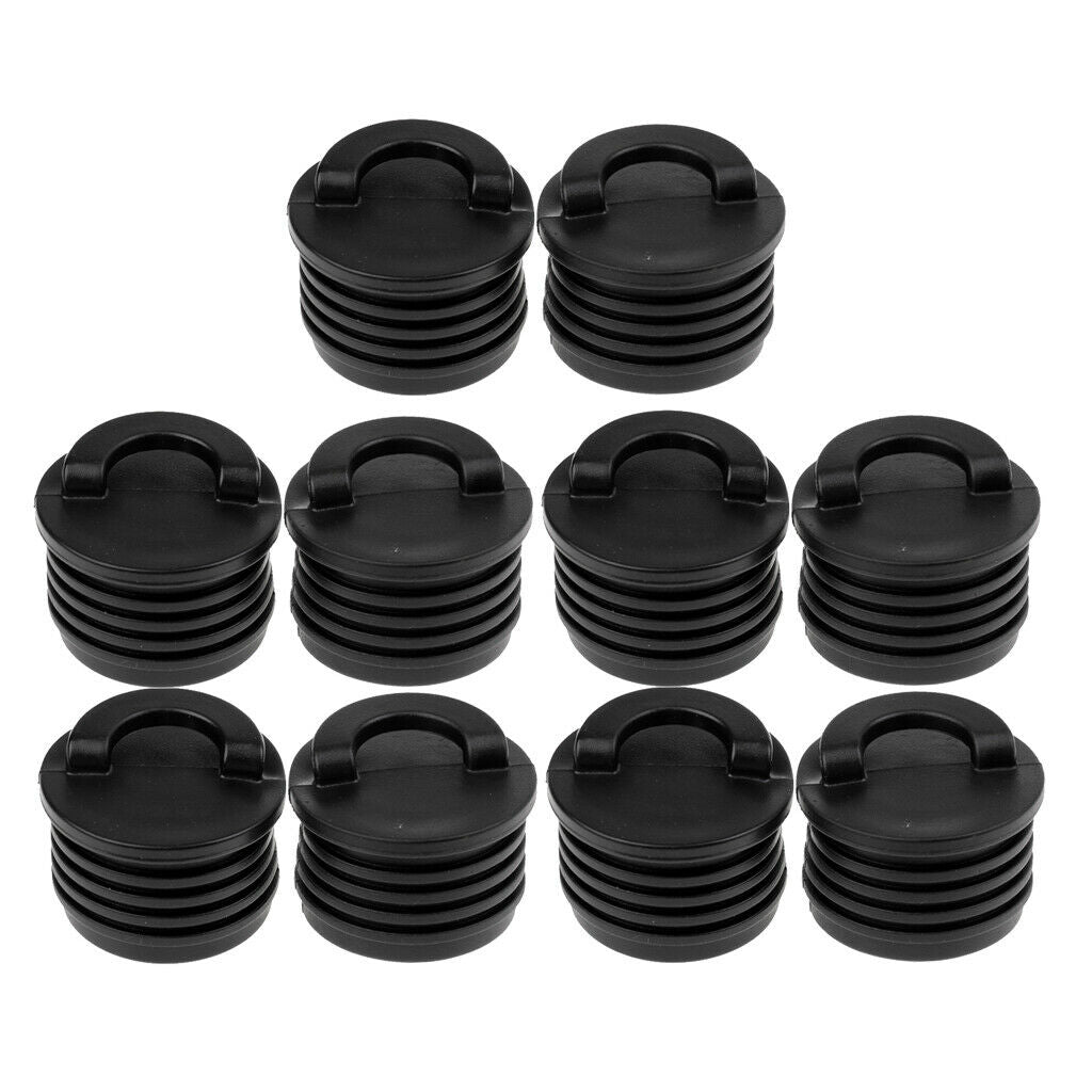 10Pcs Plastic Boat Dinghy Yacht Scupper Stopper Drain Holes Plugs Accs
